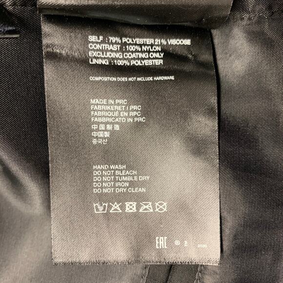 HELIOT EMIL Size XL Black Polyester Blend Open Back Sport Coat - Picture 9 of 9